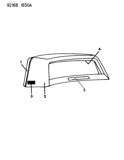 1992 Dodge Dynasty Vinyl Roof, Padded Landau Diagram