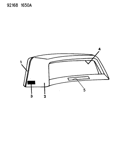 1992 Dodge Dynasty MOULDING-Top Band Complete Diagram for 4638570