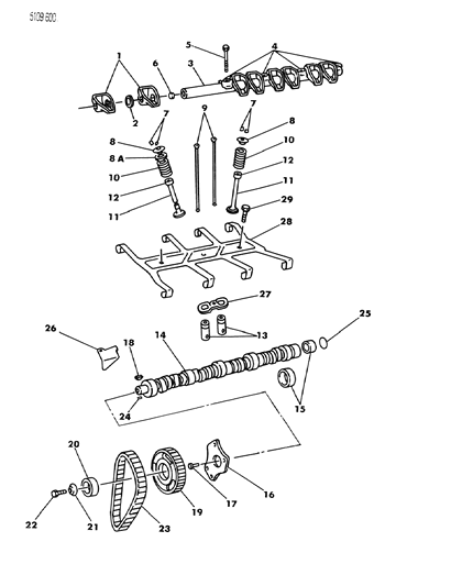 1985 Dodge Diplomat Plate-CAMSHAFT SPROCKET Thrust Diagram for 1618670