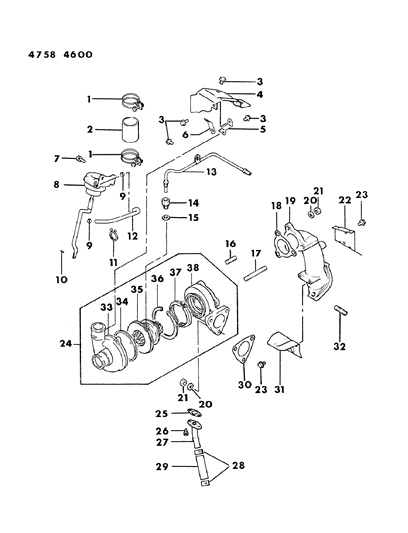 1984 Dodge Ram 50 Turbocharger Diagram