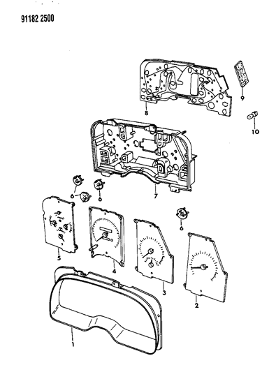 1991 Dodge Daytona Instrument Panel Cluster Diagram