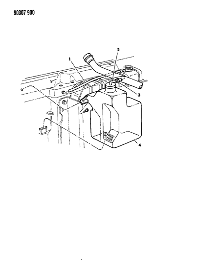 1993 Dodge Ram Van Coolant Reserve Tank Diagram