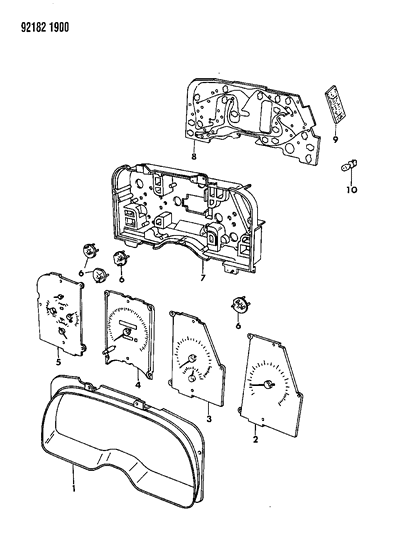 1992 Dodge Daytona Instrument Panel Cluster Diagram