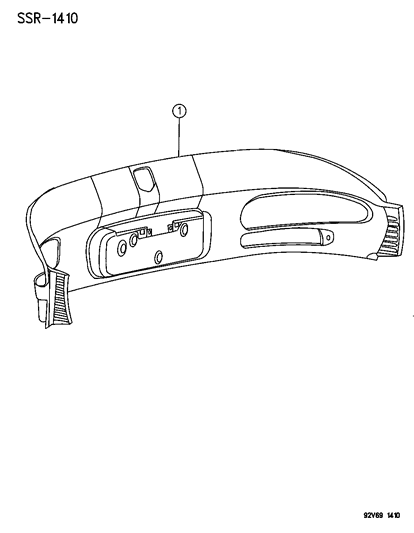 1996 Dodge Viper Rear Shelf Panel Diagram