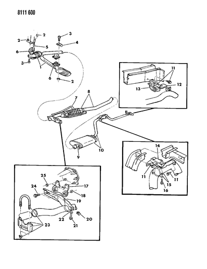 1988 Dodge Diplomat Exhaust System Diagram