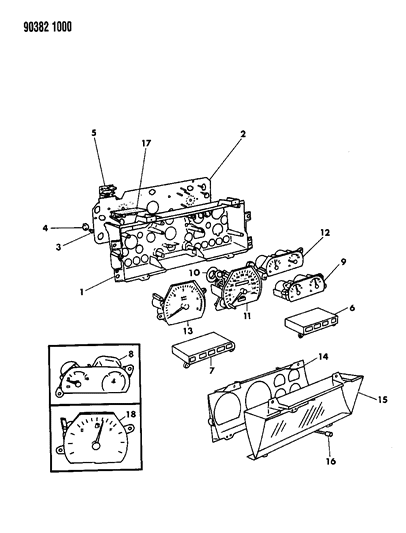 1993 Dodge Dakota Instrument Panel Cluster Diagram