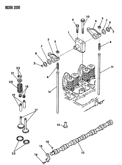 1993 Dodge W250 Camshaft & Valves Diagram 2