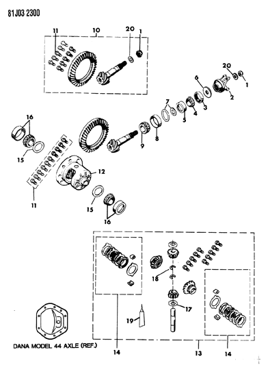 1986 Jeep Comanche Differential & Gears Diagram 3