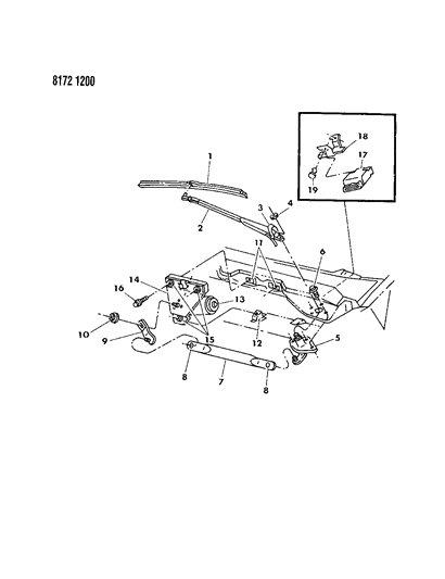 1988 Chrysler LeBaron Windshield Wiper System Diagram