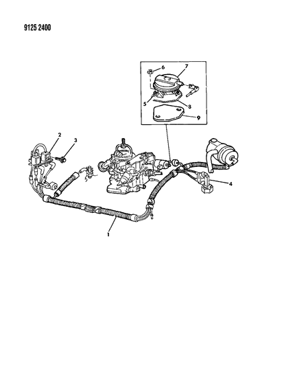 1989 Dodge Daytona EGR System Diagram 3