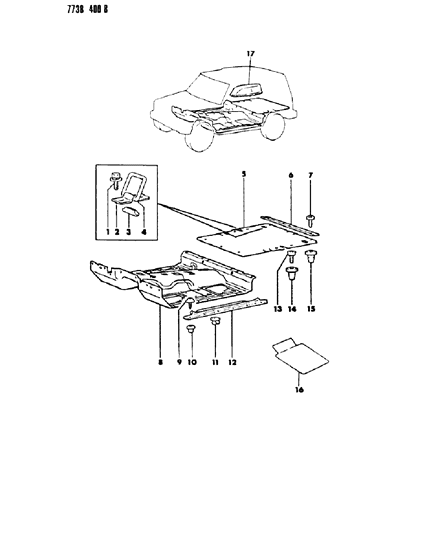 1988 Dodge Raider Screw-Tapping M5X14 Diagram for MF455512