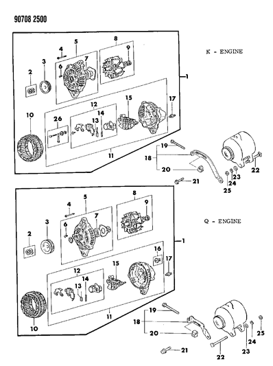 1990 Dodge Colt Alternator Diagram