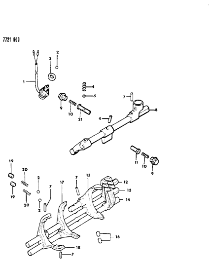 1988 Chrysler Conquest Control, Shift Diagram