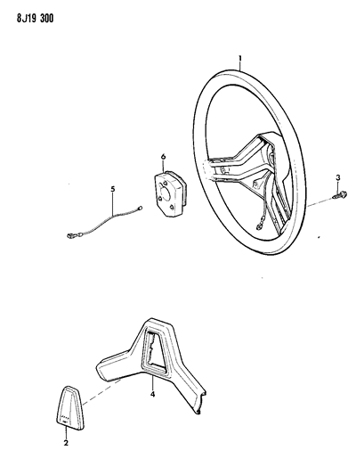 1988 Jeep Grand Wagoneer Steering Wheel Diagram 2