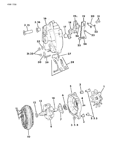 1984 Chrysler Laser Alternator Diagram 2