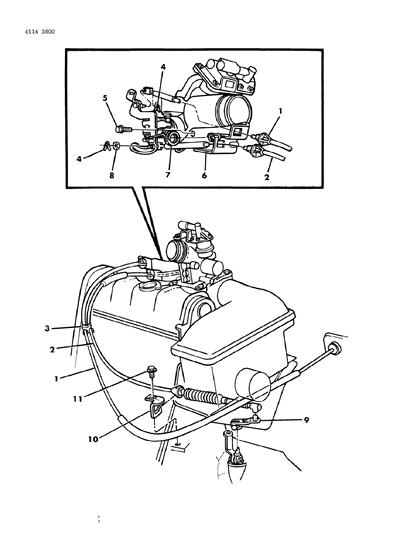 1984 Chrysler Town & Country Throttle Control Diagram 4
