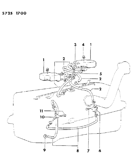 1986 Dodge Ram 50 Vapor Fuel Control Diagram