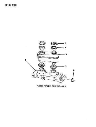 1990 Chrysler Imperial Brake Master Cylinder Diagram 1
