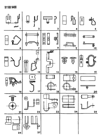 1991 Chrysler Town & Country Wiring Clips Diagram