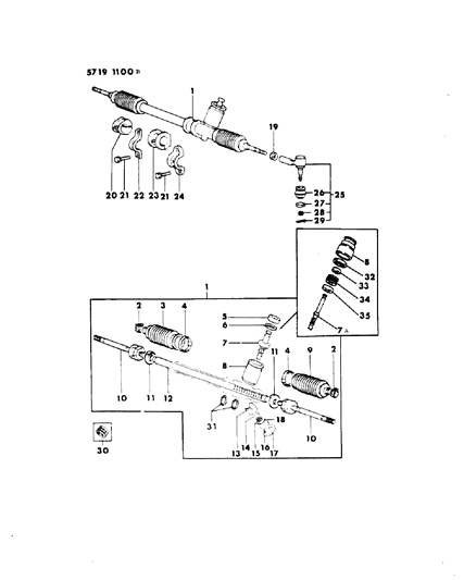1985 Dodge Colt Gear - Manual Steering Diagram