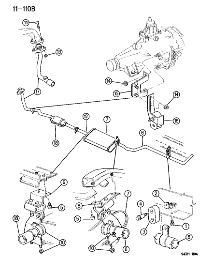 1995 Dodge Dakota Nut Diagram for J3034114