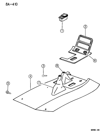 1992 Dodge Viper Console Diagram