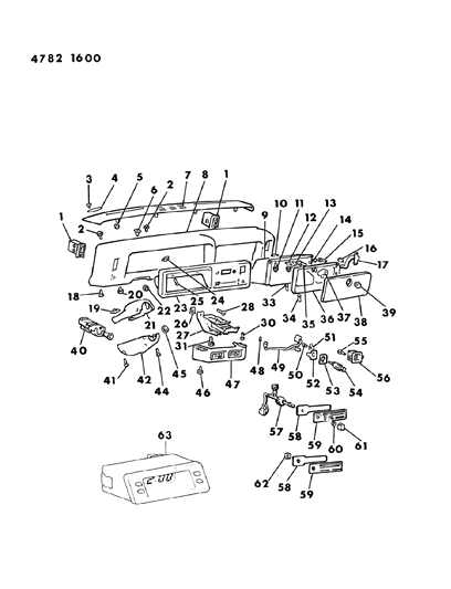 1984 Dodge Ram 50 Instrument Panel Diagram