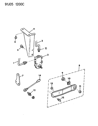 1992 Jeep Comanche BUSHING-Height Sensing Prop Valve Diagram for 83504875