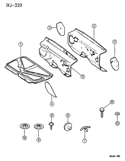 1995 Jeep Cherokee Insulation Diagram