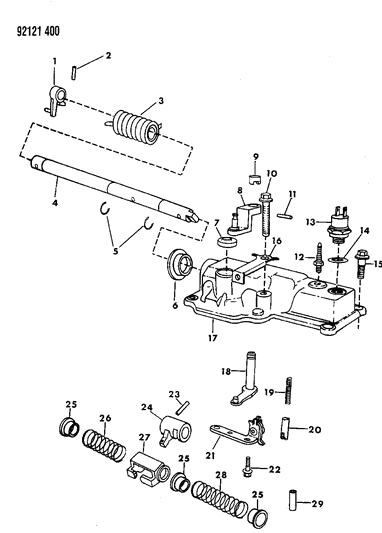 1992 Dodge Shadow Controls, Internal Diagram