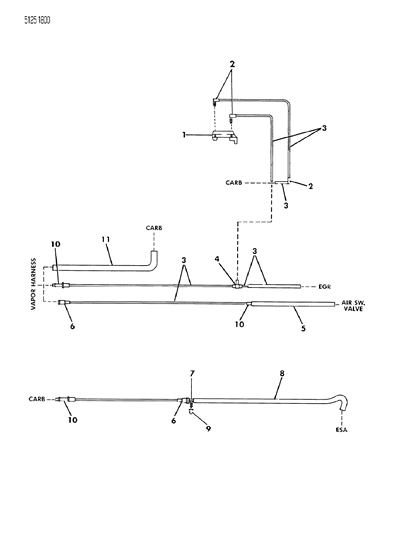 1985 Dodge Charger EGR Hose Harness Diagram 3