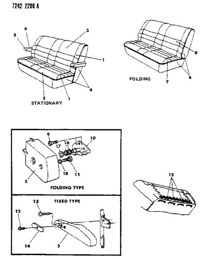 1987 Dodge Grand Caravan Rear Seat Diagram 1