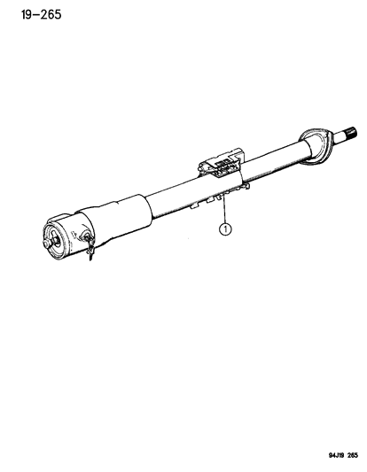 1994 Jeep Cherokee Column Assembly, Steering With Column Gear Shift Diagram