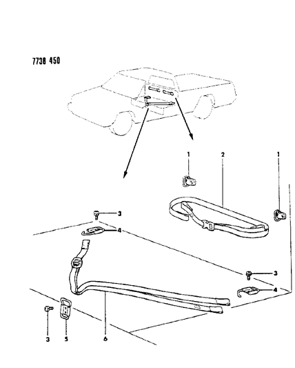 1988 Dodge Ram 50 Parcel Straps Diagram