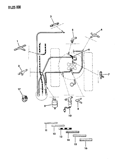 1991 Jeep Grand Wagoneer PCV System Diagram