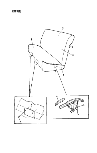 1988 Chrysler Fifth Avenue Rear Seat Diagram 3