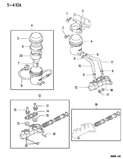 1996 Chrysler Sebring Coupe Master Cylinder Diagram