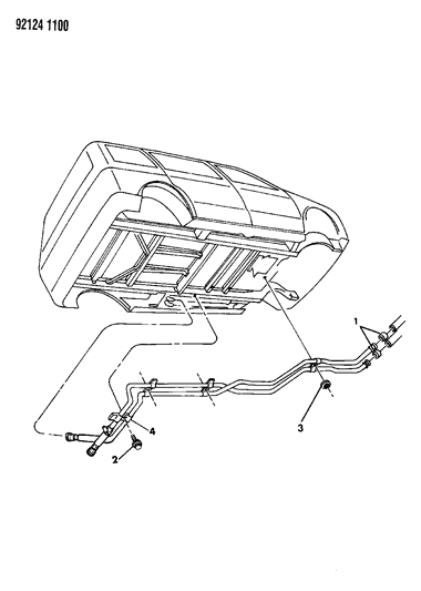 1992 Dodge Caravan Plumbing - Heater Auxiliary Diagram