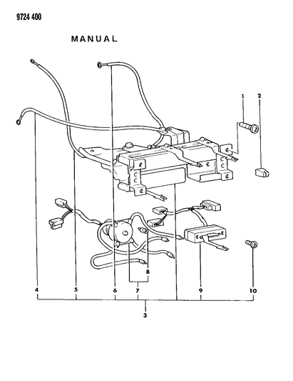 1989 Chrysler Conquest Control, Heater Diagram
