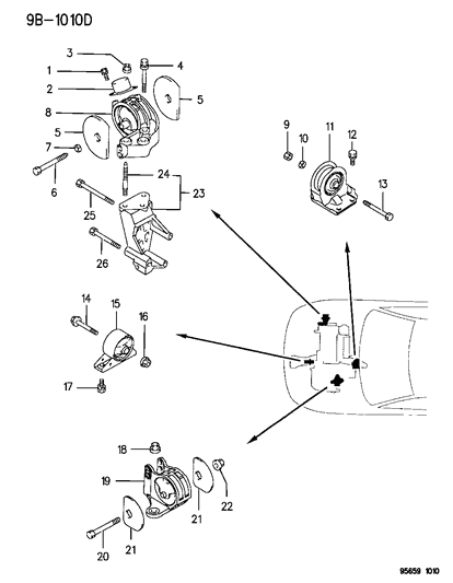 1996 Dodge Avenger Engine Mounts Diagram