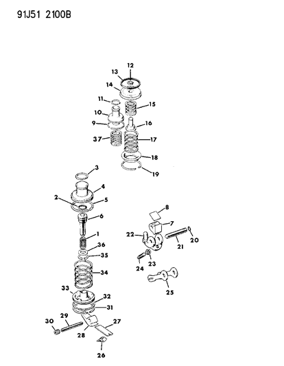 1991 Jeep Grand Wagoneer Lever Trans Reverse Band S Diagram for 4617014