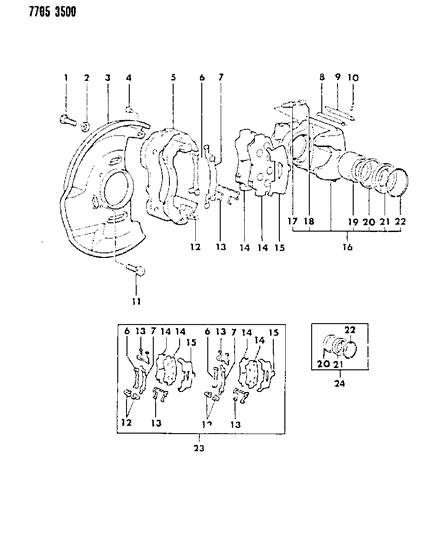 1987 Dodge Raider Front Brakes Diagram