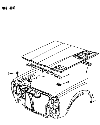 1987 Dodge Diplomat Bumpers & Plugs, Fender, Hood Diagram