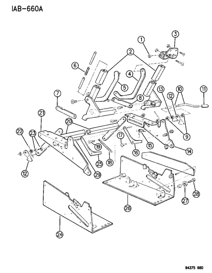 1995 Dodge Ram Wagon Travel Seat System Diagram 5