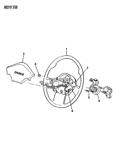 1992 Dodge D350 Steering Wheel Diagram 2