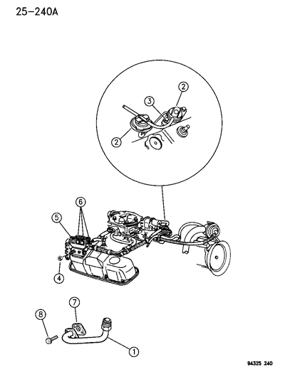 1996 Dodge Ram 1500 EGR Valve-& TRANSDUCER Assembly Diagram for 4287788