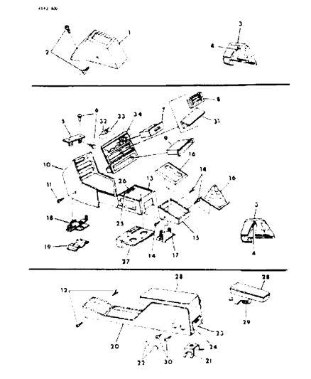 1984 Dodge Rampage Console Diagram