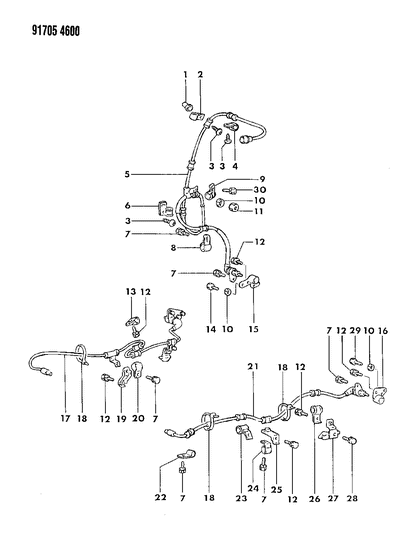 1991 Dodge Colt Anti-Skid Brake Sensor Diagram 1