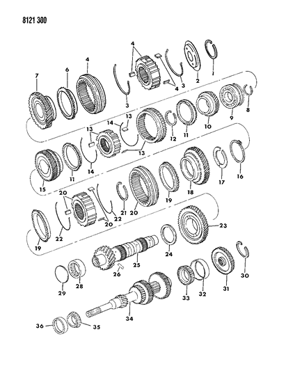 1988 Dodge Omni Gear Train Diagram