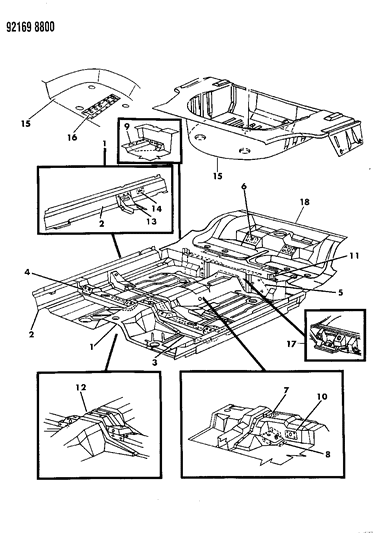 1992 Dodge Dynasty Floor Pan Diagram
